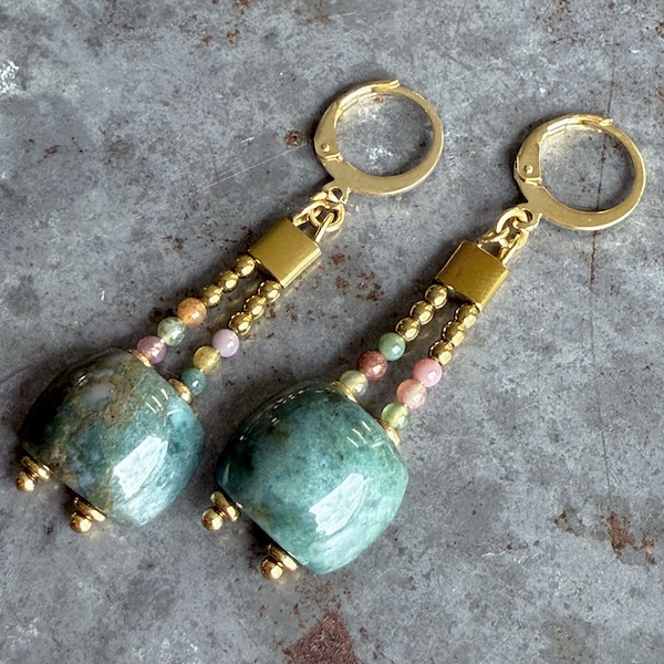 Boucles d'oreilles OWI 1095 en agate indienne