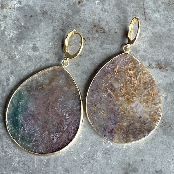 Boucles d'oreilles OWI 1096 en agate indienne-1