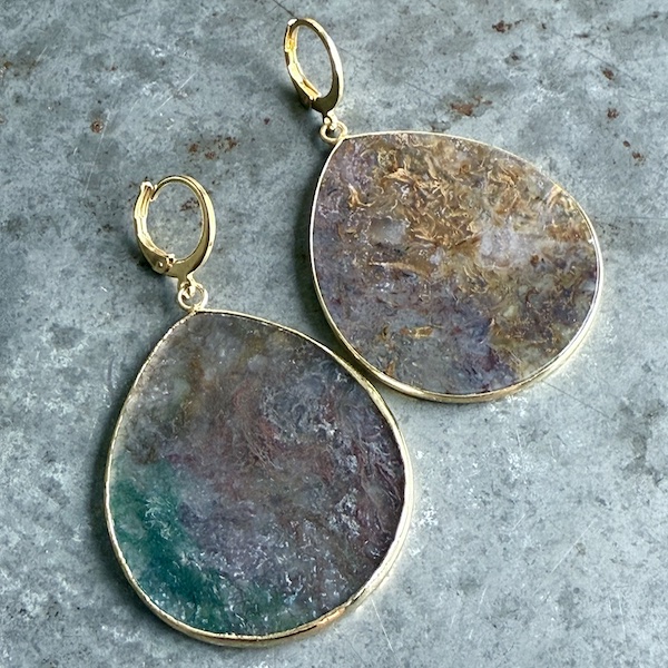 Boucles d'oreilles OWI 1096 en agate indienne