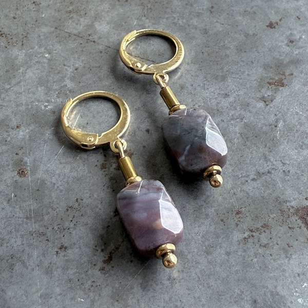 Boucles d'oreilles OWI 1097 en agate indienne-1