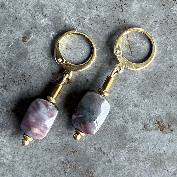 Boucles d'oreilles OWI 1097 en agate indienne