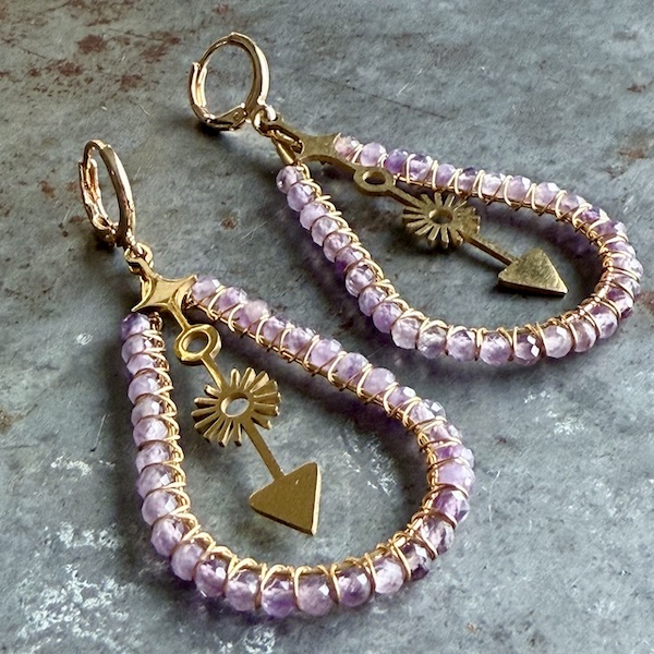 Boucles d'oreilles OWI 1104 en améthyste