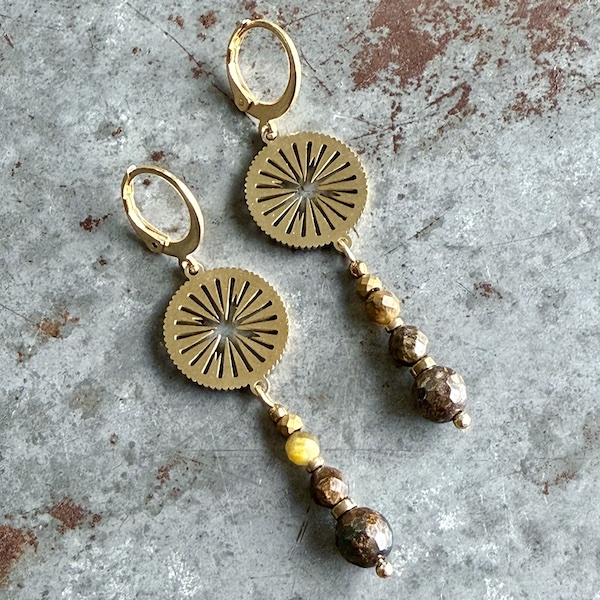 Boucles d'oreilles OWI 1112 en pietersite-1