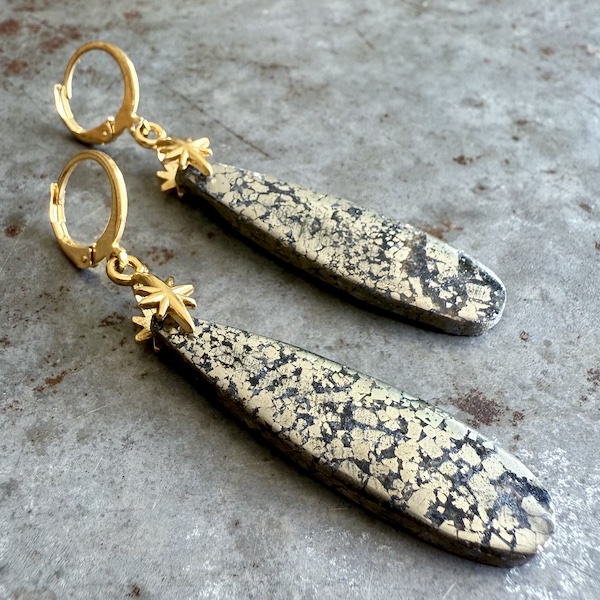 Boucles d'oreilles OWI 1113 en pyrite-1