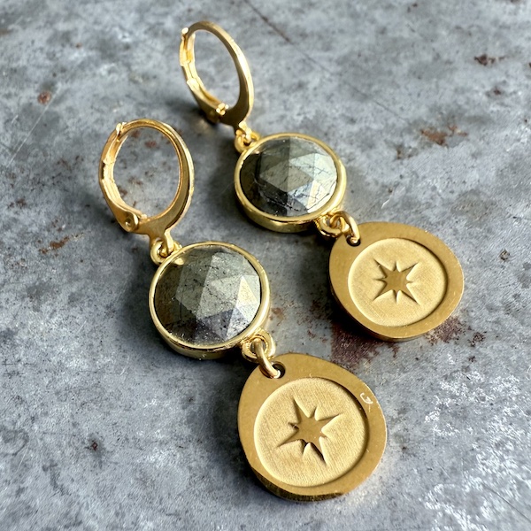 Boucles d'oreilles OWI 1118 en pyrite-1