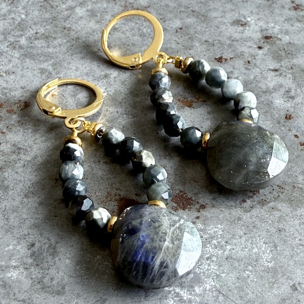 Boucles d'oreilles OWI 1122 en oeil de faucon et labradorite-1