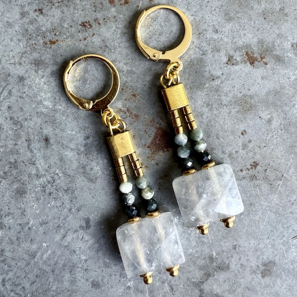 Boucles d'oreilles OWI 1124 en oeil de faucon