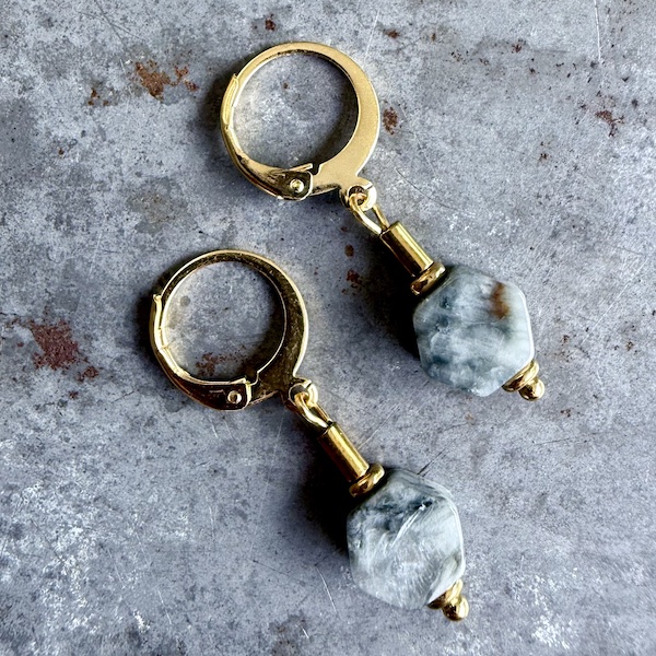 Boucles d'oreilles OWI 1126 en oeil de faucon