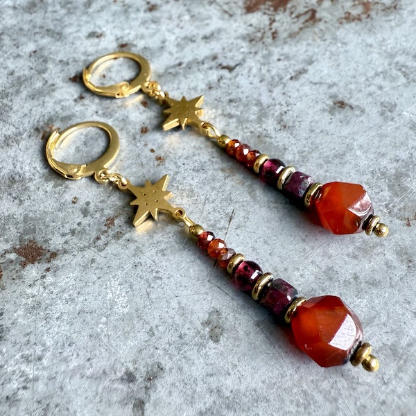 Boucles d'oreilles OWI 1128 en grenat-1