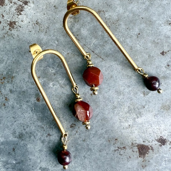 Boucles d'oreilles OWI 1131 en grenat