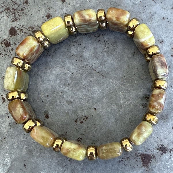 Bracelet double ISPAHU en jaspe sang de dragon-1