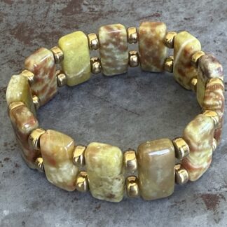 Bracelet double ISPAHU en jaspe sang de dragon