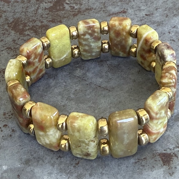 Bracelet double ISPAHU en jaspe sang de dragon