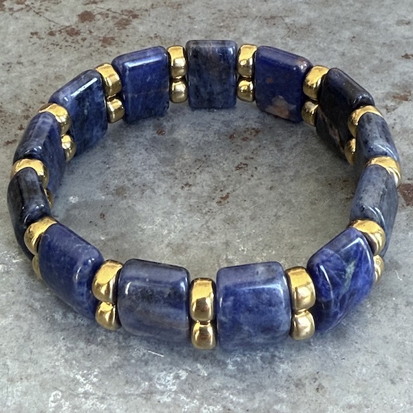 Bracelet double ISPAHU en sodalite-3