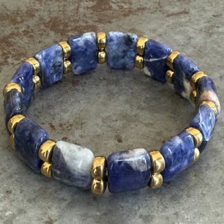 Bracelet double ISPAHU en sodalite