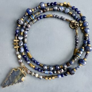 Collier COKATA 75 cm en sodalite
