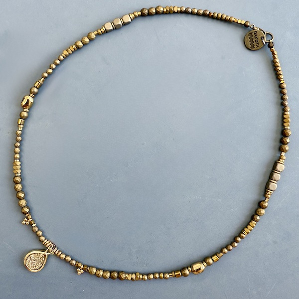 Collier NATAKE 45 cm en hématite bronze mat-1