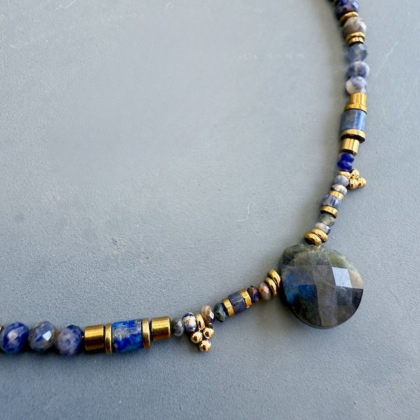 Collier NATAKE 45 cm en sodalite-2