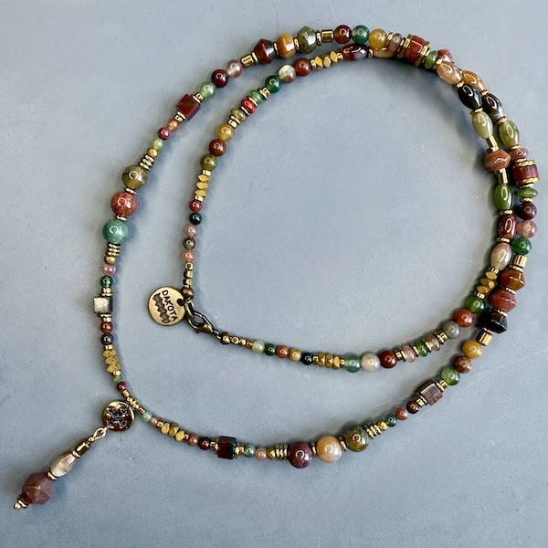 Collier SAKOWI 60 cm en agate indienne