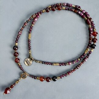 Collier SAKOWI 60 cm en grenat