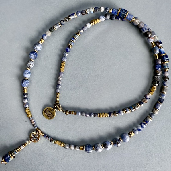 Collier SAKOWI 60 cm en sodalite