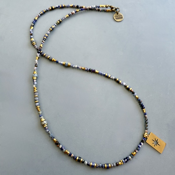 Collier : bracelet triple tours YAMNI 53 cm en sodalite-1