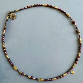 Ras du cou TOPA 40 cm en grenat