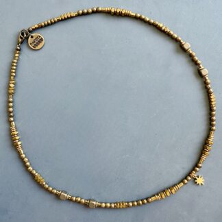 Ras du cou TOPA 40 cm en hématite bronze mat