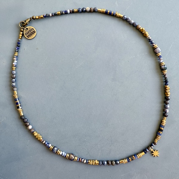 Ras du cou TOPA 40 cm en sodalite