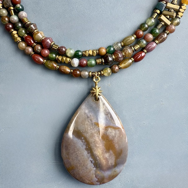 Sautoir NAPYUKA 95 cm en agate indienne-1