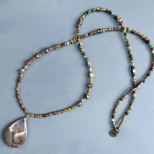 Sautoir NAPYUKA 95 cm en agate indienne-2