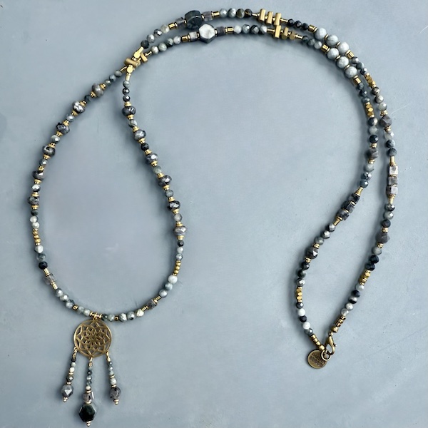 Sautoir NAPYUKA 95 cm en oeil de faucon-2