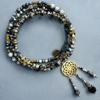 Sautoir NAPYUKA 95 cm en oeil de faucon