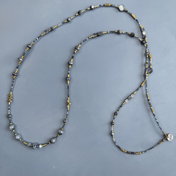 Sautoir TANKA 110 cm en oeil de faucon-1