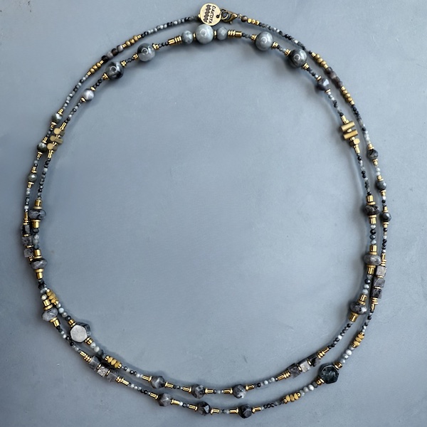 Sautoir TANKA 110 cm en oeil de faucon-3