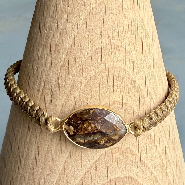 Bracelet macramé bronzite-1