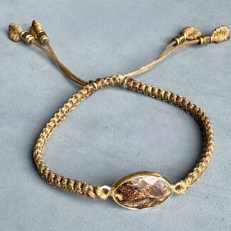 Bracelet macramé bronzite