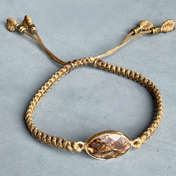 Bracelet macramé bronzite