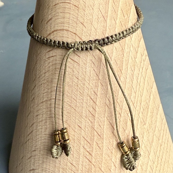 Bracelet macramé double fuschite-1