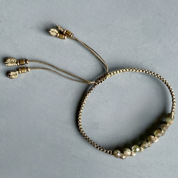 Bracelet macramé double fuschite-3