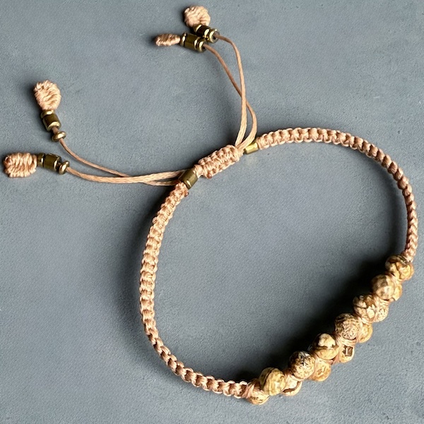 Bracelet macramé double jaspe paysage-3