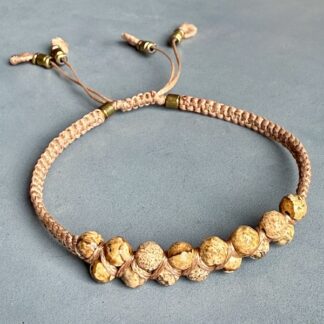 Bracelet macramé double jaspe paysage