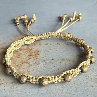 Bracelet macramé hématite bronze-4