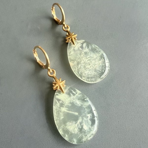 Boucles d'oreilles OWI 1143 en préhnite