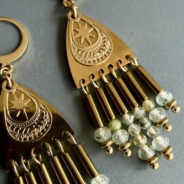 Boucles d'oreilles OWI 1144 en préhnite-2