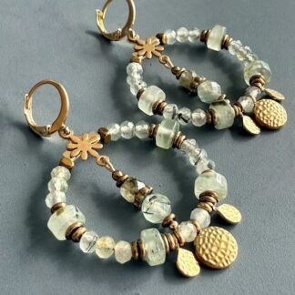 Boucles d'oreilles OWI 1146 en préhnite-2