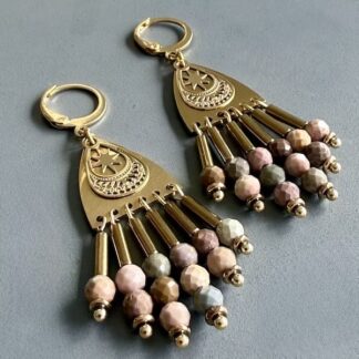 Boucles d'oreilles OWI 1149 en agate pastel-1