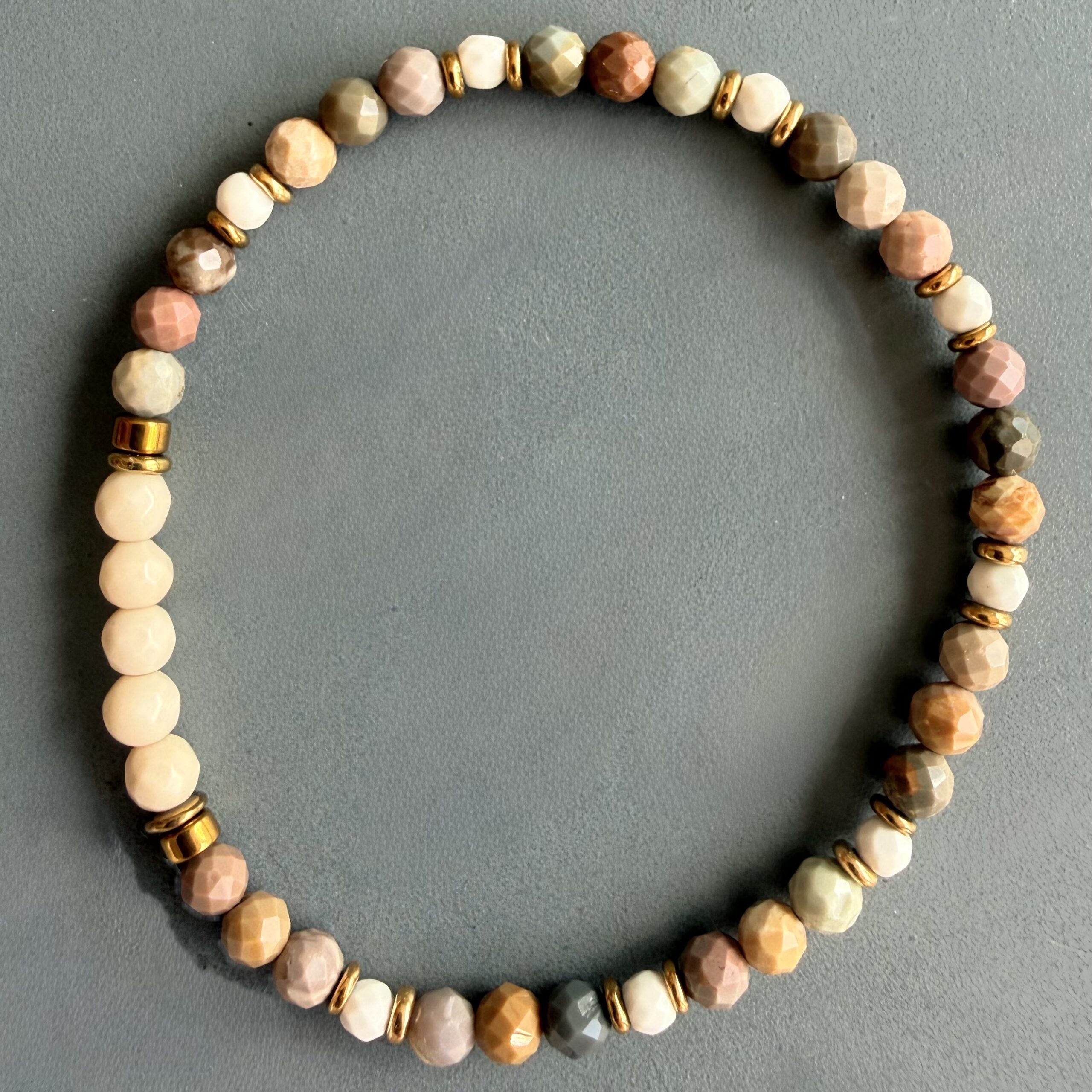 Bracelet en agate pastel-1