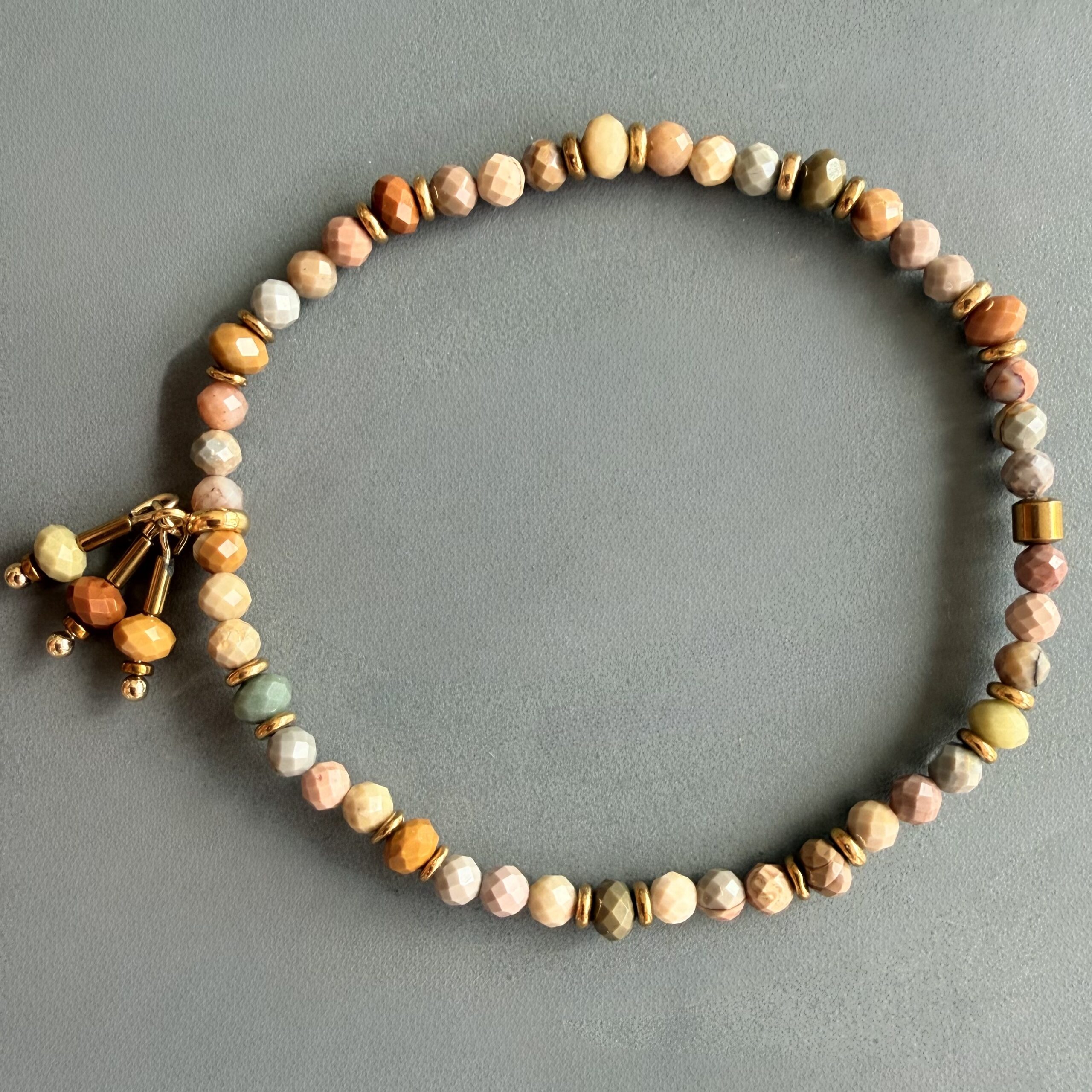 Bracelet en agate pastel-2