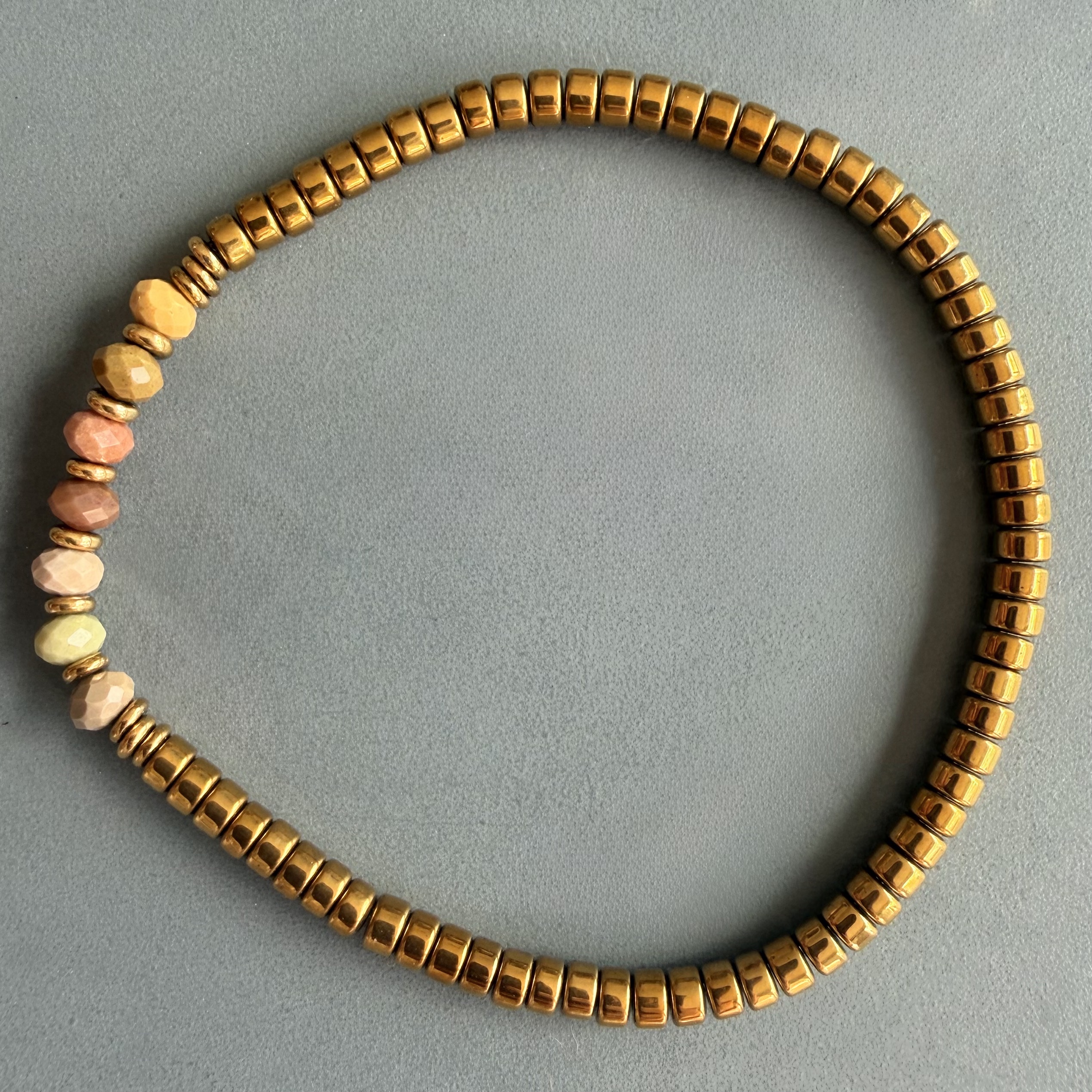 Bracelet en agate pastel-3